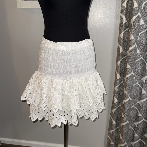 Sea New York Dresses & Skirts - Sea New York Tiered Eyelet Smocked Mini Skirt/ Strapless Top SZ medium